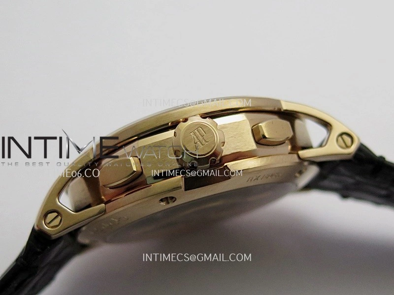 Code 11.59 Chrono 26393 RG APSF 1:1 Best Edition Black Dial On Black Leather Strap Super Clone SA4401